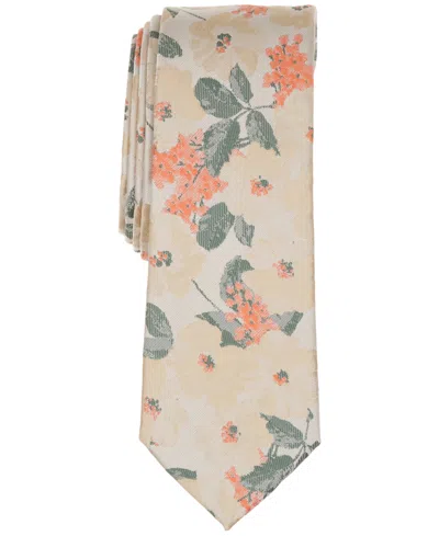 Bar Iii Men's Bevis Floral Tie, Exclusively At Macy's In Neutral