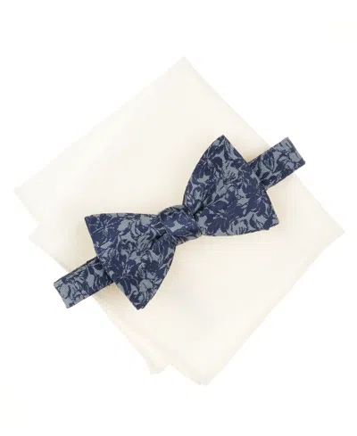 Bar Iii Men's Bow Tie And Pocket Square Set, Macy's Exclusive In Blue