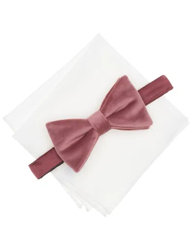 Bar Iii Men's Bow Tie And Pocket Square Set, Macy's Exclusive In Pink