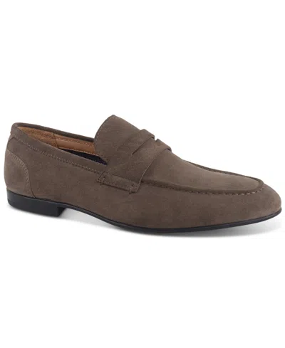 Bar Iii Men's Brysonn Suede Penny Dress Loafer, Created For Macy's In Mushroom Suede