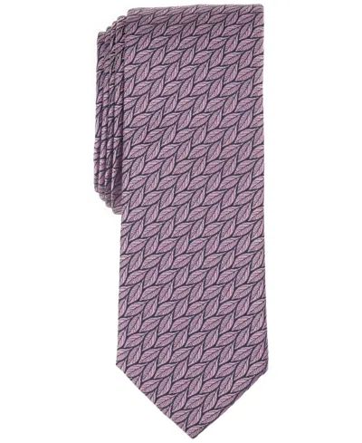 Bar Iii Men's Byward Leaves Tie, Exclusively At Macy's In Pink