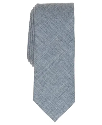 Bar Iii Men's Chambray Solid Tie, Macy's Exclusive In Gray