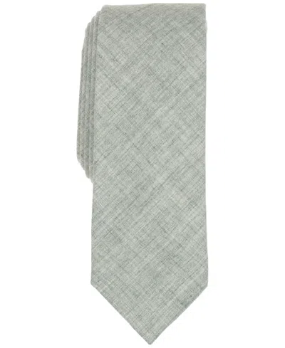Bar Iii Men's Chambray Solid Tie, Macy's Exclusive In Metallic