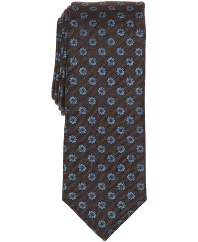 Bar Iii Men's Chancery Floral Pattern Tie, Macy's Exclusive In Brown