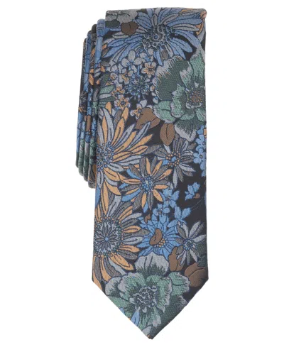 Bar Iii Men's Chandler Floral Pattern Tie In Brown,blue