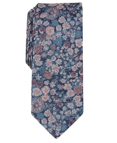 Bar Iii Men's Charland Floral Tie, Created For Macy's In Blue