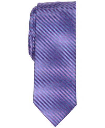 Bar Iii Men's Chevron Patten Skinny Tie In Berry