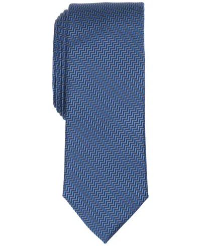 Bar Iii Men's Chevron Patten Skinny Tie In Blue