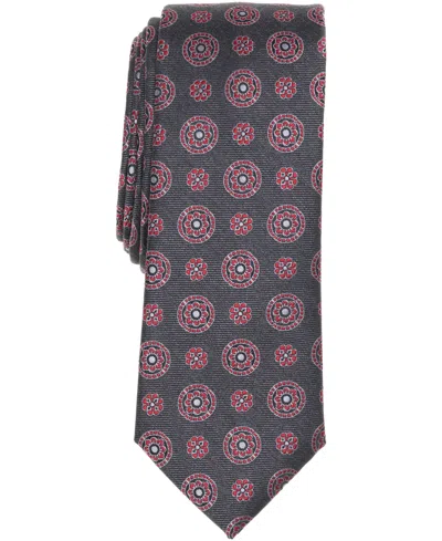 Bar Iii Men's Crimson Neat Printed Tie, Macy's Exclusive In Black