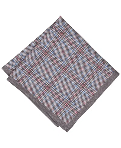Bar Iii Men's Crosby Plaid Pocket Square, Macy's Exclusive In Gray