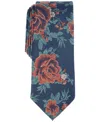 Bar Iii Men's Delmar Floral Tie, Created For Macy's In Melon