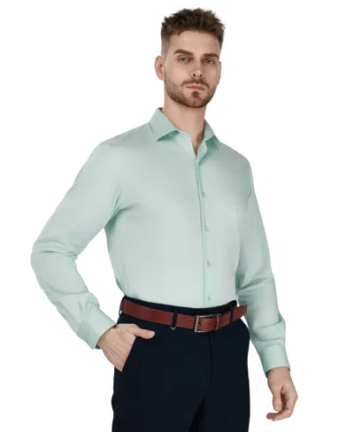 Bar Iii Men's Diamond Dobby Slim Fit Dress Shirt, Macy's Exclusive In Green