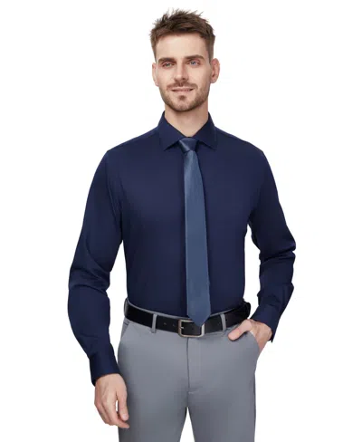 Bar Iii Men's Diamond Dobby Slim Fit Dress Shirt, Macy's Exclusive In Blue