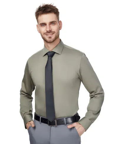 Bar Iii Men's Diamond Dobby Slim Fit Dress Shirt, Macy's Exclusive In Gray