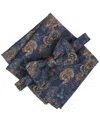 Bar Iii Men's Easton Floral Bow Tie And Pocket Square, 2-piece Set, Macy's Exclusive In Blue