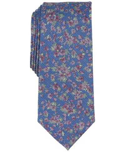 Bar Iii Men's Edgar Floral Tie, Created For Macy's In Navy