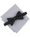 Bar Iii Men's Floral Bow Tie & Solid Pocket Square Set, Exclusively At Macy's