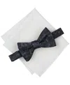 Bar Iii Men's Floral Bow Tie & Solid Pocket Square Set, Exclusively At Macy's