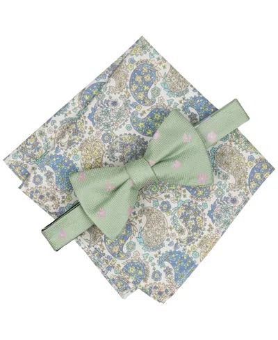 Bar Iii Men's Grace Floral Bow Tie & Pocket Square, 2-piece Set, Macy's Exclusive In Multi
