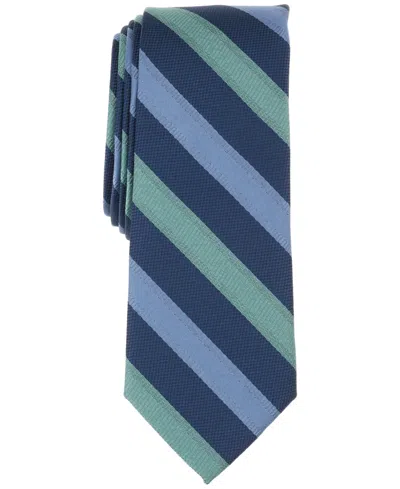 Bar Iii Men's Gravel Stripe Tie, Exclusively At Macy's In Aqua