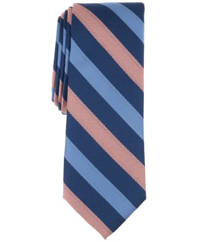 Bar Iii Men's Gravel Stripe Tie, Exclusively At Macy's In Melon