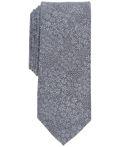 Bar Iii Men's Gray Levetin Skinny Floral Tie - Regular