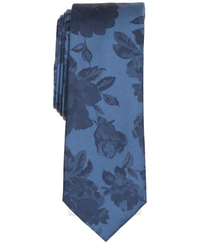 Bar Iii Men's Harbor Floral Pattern Tie In Blue
