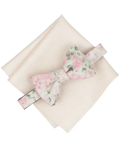 Bar Iii Men's Heron Floral Bow Tie And Pocket Square, 2-piece Set, Macy's Exclusive In Multi