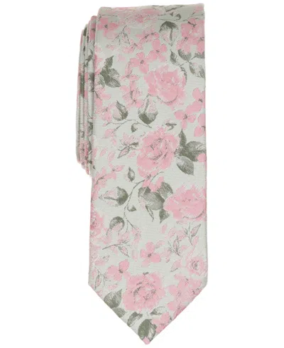 Bar Iii Men's Heron Floral Skinny Tie, Macy's Exclusive In Transparent