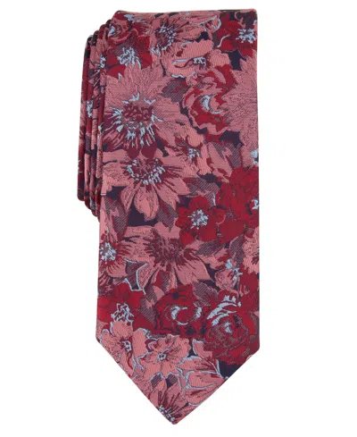 Bar Iii Men's Holladay Floral Tie, Created For Macy's In Gray