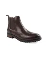 Bar Iii Men's Hughgo Leather Pull-on Block Heel Boots, Macy's Exclusive In Brown