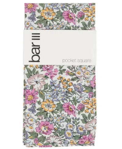 Bar Iii Men's Hunter Floral Pocket Square, Macy's Exclusive In Purple
