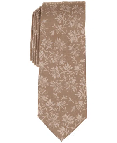 Bar Iii Men's Jay Floral Tie, Created For Macy's In Ecru