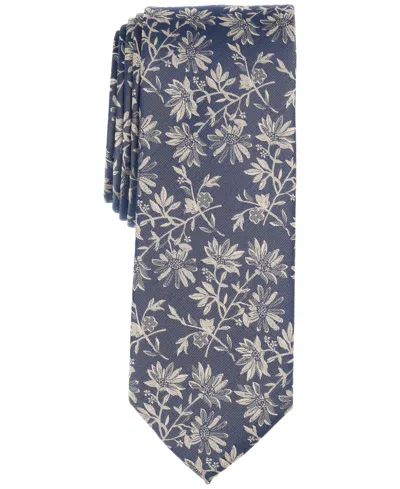 Bar Iii Men's Jay Floral Tie, Created For Macy's In Gold