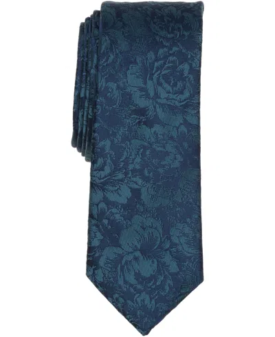 Bar Iii Men's Kingston Tonal Floral Tie, Macy's Exclusive In Blue
