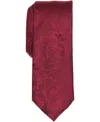 Bar Iii Men's Kingston Tonal Floral Tie, Macy's Exclusive In Burgundy