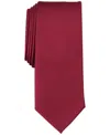 Bar Iii Men's Logan Solid Tie, Created For Macy's In Burgundy