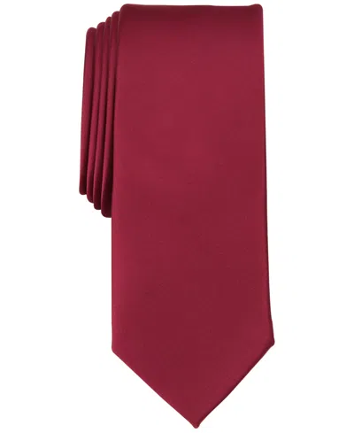 Bar Iii Men's Logan Solid Tie, Created For Macy's In Burgundy
