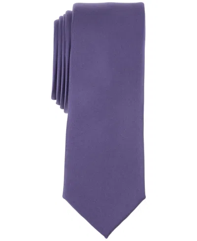 Bar Iii Men's Logan Solid Tie, Created For Macy's In Plum