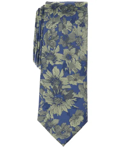 Bar Iii Men's Malaga Floral Tie, Created For Macy's In Yellow