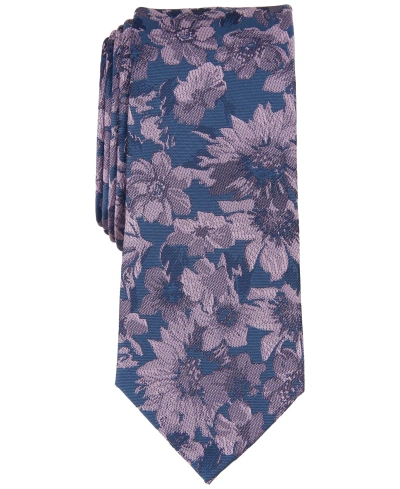 Bar Iii Men's Malaga Floral Tie, Created For Macy's In Dusty Pink