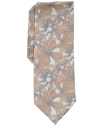 Bar Iii Men's Manette Floral Tie, Exclusively At Macy's In Brown