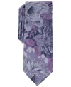 Bar Iii Men's Mansell Floral Tie, Exclusively At Macy's In Dark Purple