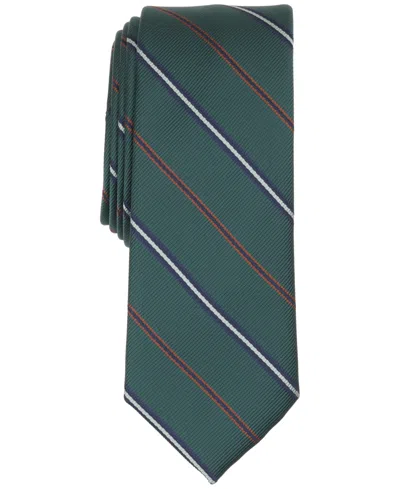 Bar Iii Men's Montrose Stripe Pattern Tie, Macy's Exclusive In Green