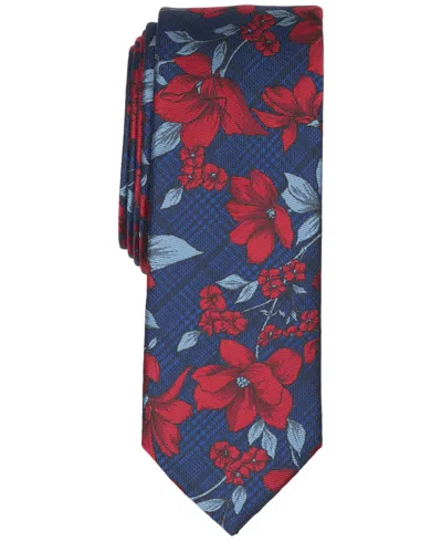 Bar Iii Men's Norris Floral Pattern Skinny Tie, Macy's Exclusive In Orange