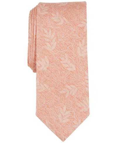 Bar Iii Men's Ocala Skinny Floral Tie, Created For Macy's In Melon