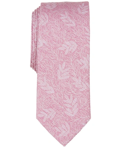 Bar Iii Men's Ocala Skinny Floral Tie, Created For Macy's In Pink