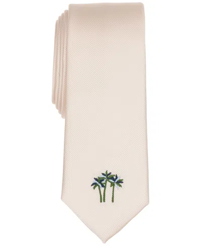 Bar Iii Men's Palm Print Solid Tie, Macy's Exclusive In Pink