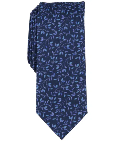 Bar Iii Men's Powell Vine Tie, Created For Macy's In Navy