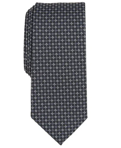 Bar Iii Men's Raleigh Micro-diamond Tie, Created For Macy's In Black